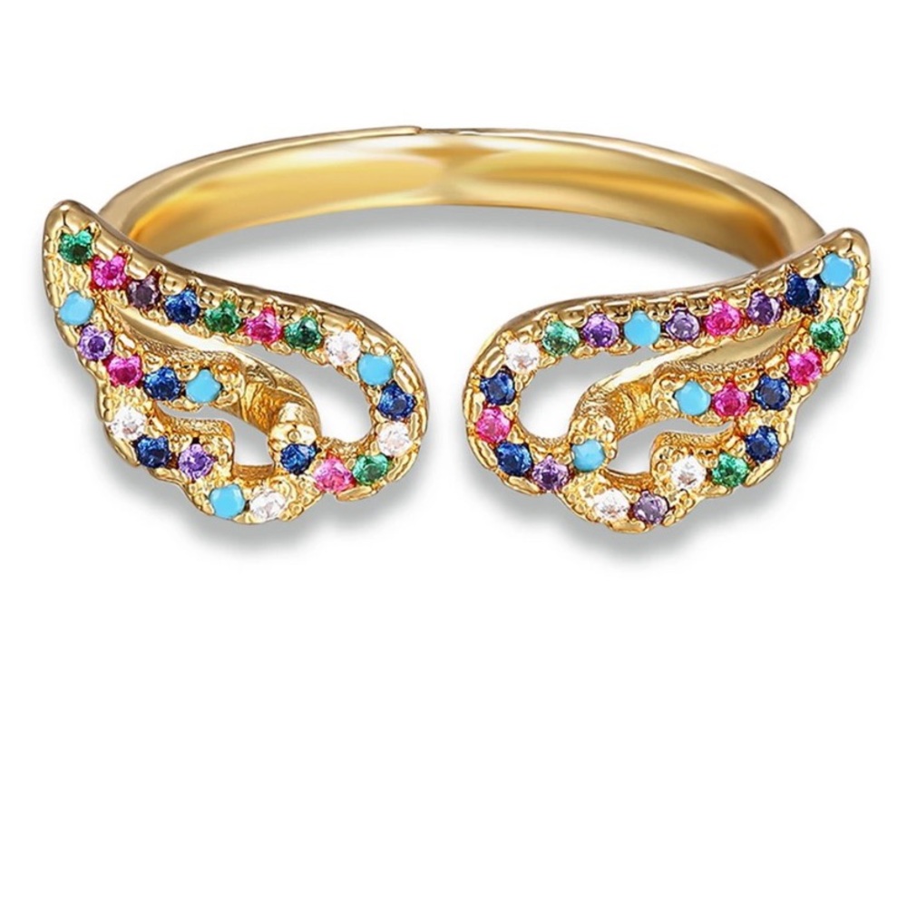 Just In🎉Adjustable Multi-Color CZ Stone Ring - Picture 2 of 9